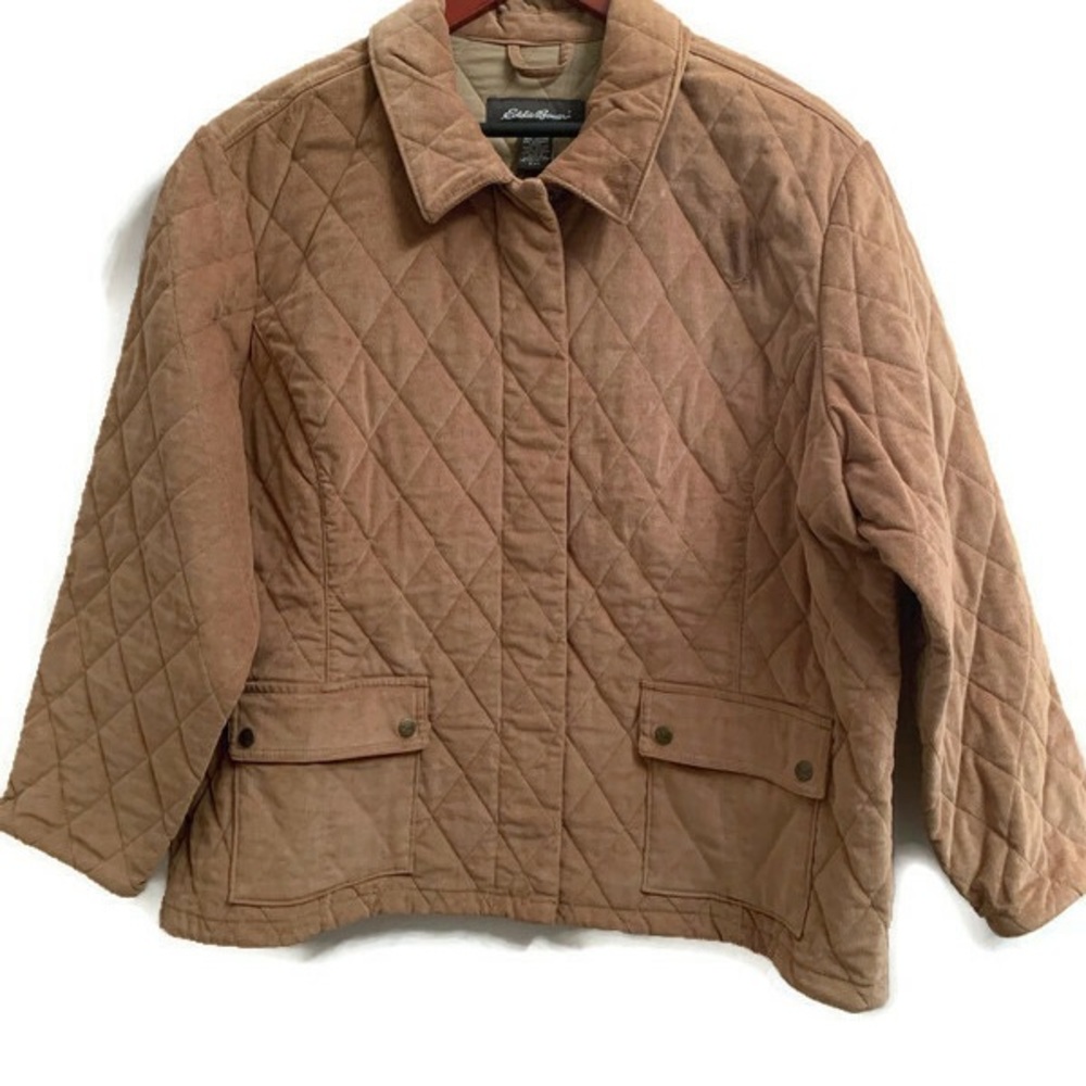 Womens Eddie Bauer Quilted collared coat